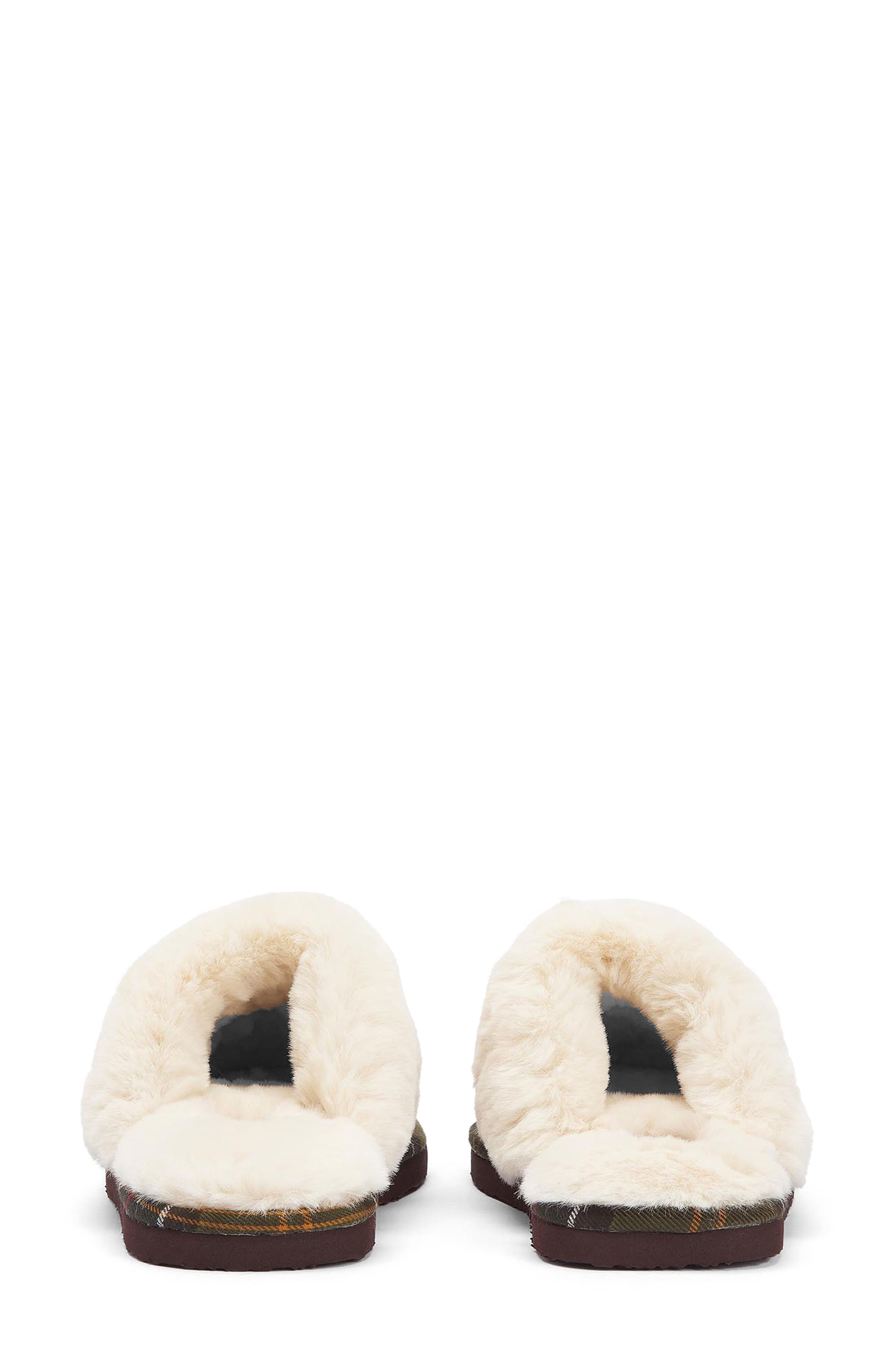 Barbour Claudia Faux Fur Lined Scuff Slipper, Alternate, color, 