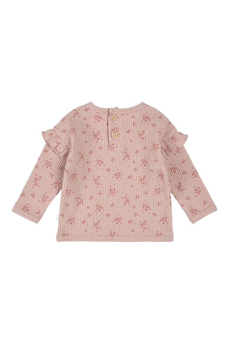 Two-Piece Thermal Stitch Organic Cotton Blend Top & Pants Set, Alternate, color, LIGHT PINK