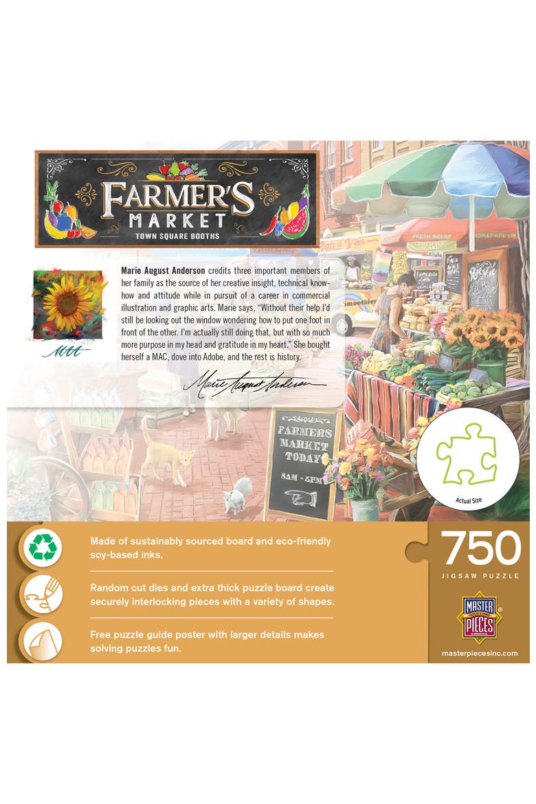Town Square Booths 750 Piece Puzzle, Alternate, color, Multicolor
