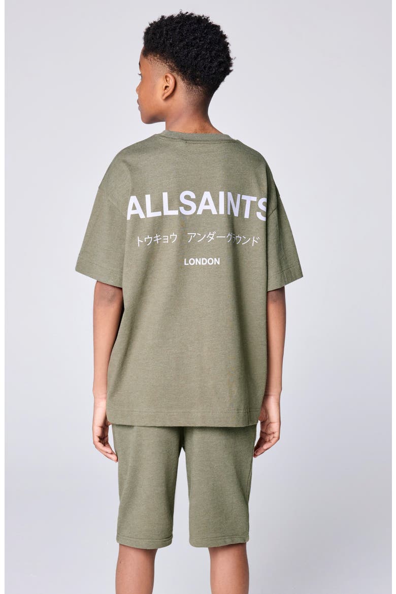 Kids' Underground Tee & Shorts Set, Alternate, color, KHAKI GREEN