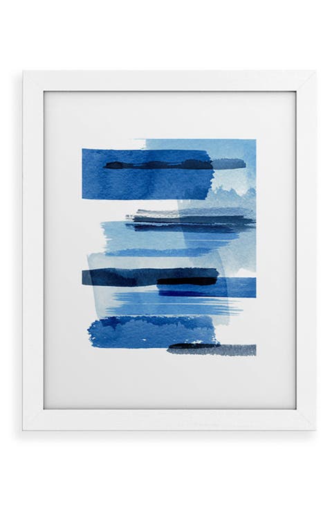 Feelings Blue Framed Wall Art
