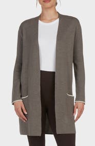 matty m. Cornella Double Knit Open Front Cardigan