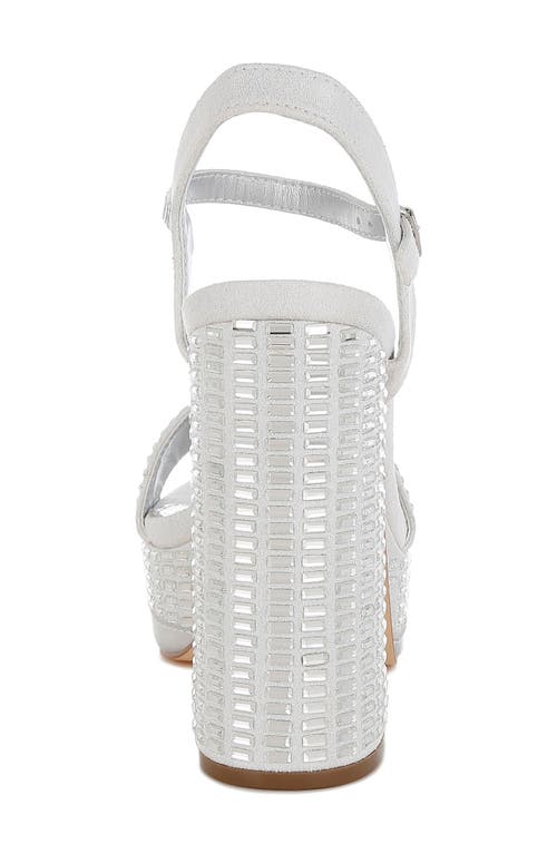 LONDON RAG LONDON RAG ORTAGE RHINESTONE PLATFORM SANDAL 