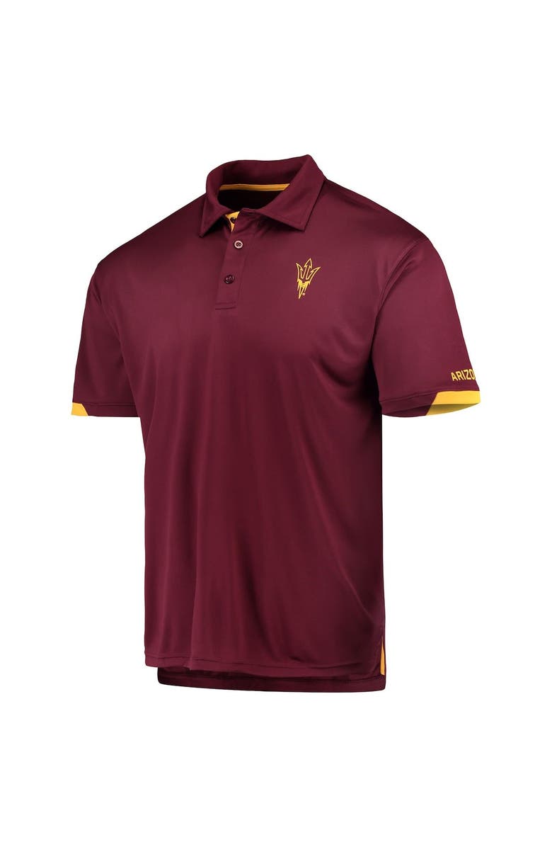 COLOSSEUM Men's Colosseum Maroon Arizona State Sun Devils Santry Lightweight Polo, Alternate, color,