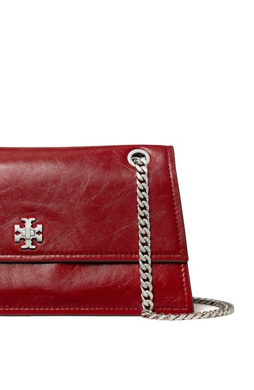 Tory Burch Kira Turnlock Leather Convertible Shoulder Bag In Red