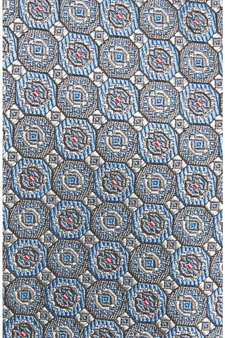 Geometric Silk Blend Tie, Alternate, color, GRAY