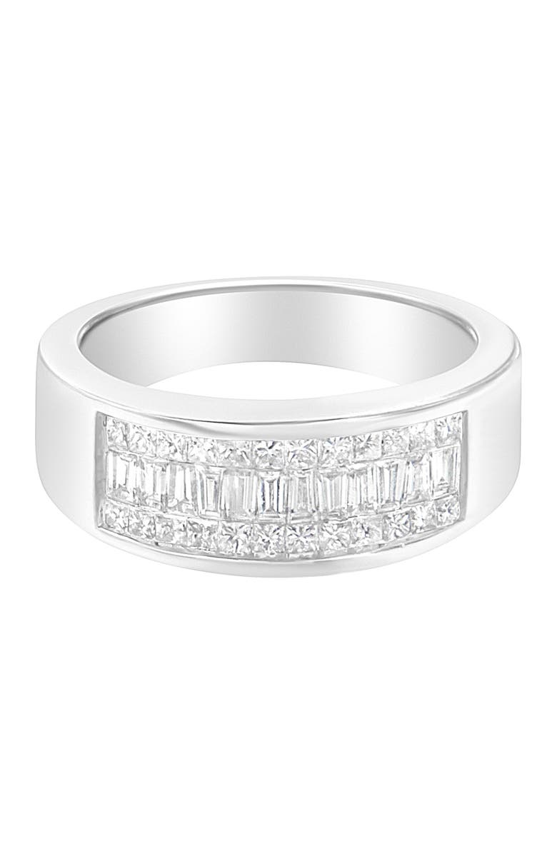 Haus of Brilliance 14K White Gold 1.0 Cttw Princess and Baguette-cut Diamond Ring, Main, color, White Gold