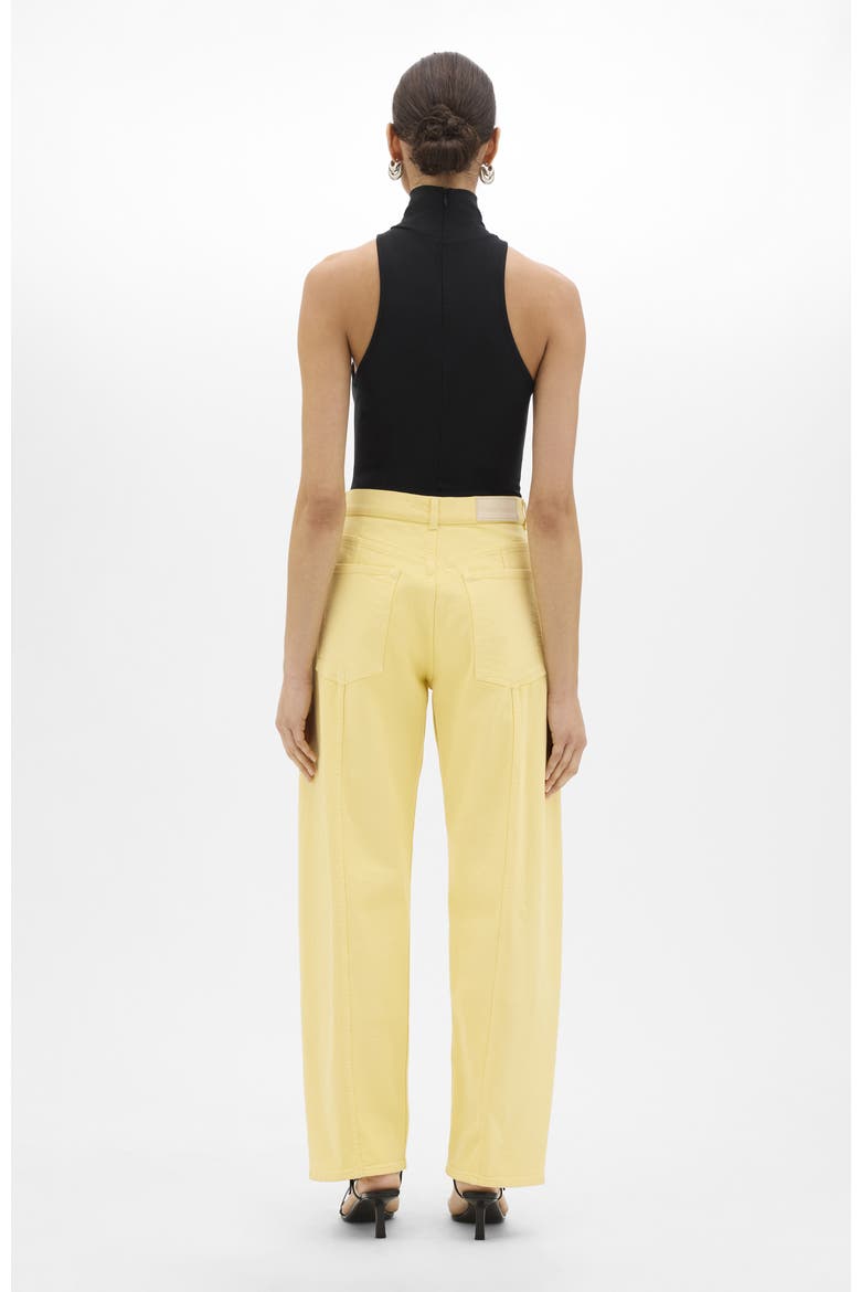 Denim Curved Pant, Alternate, color, Daffodil