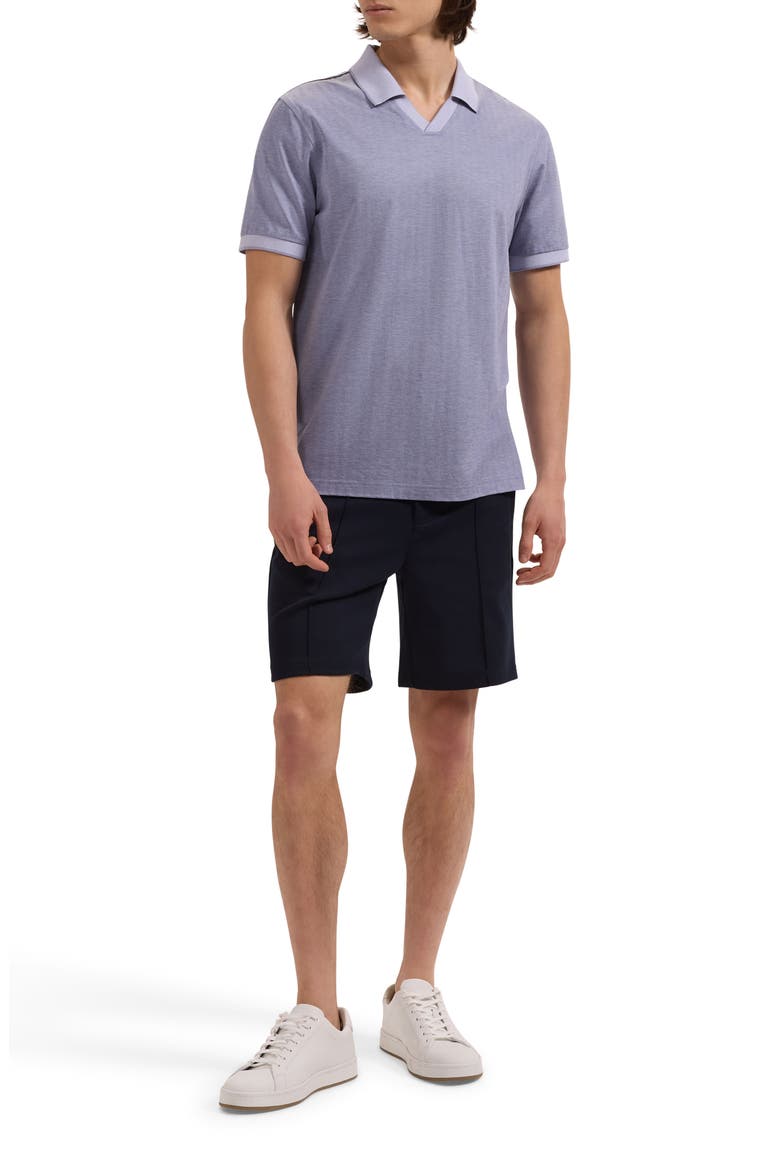 Tipped Johnny Collar Polo, Alternate, color, ORCHID