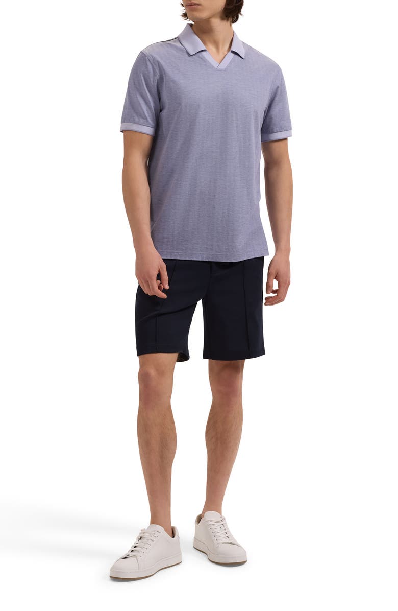 Bugatchi Tipped Johnny Collar Polo, Alternate, color, Orchid