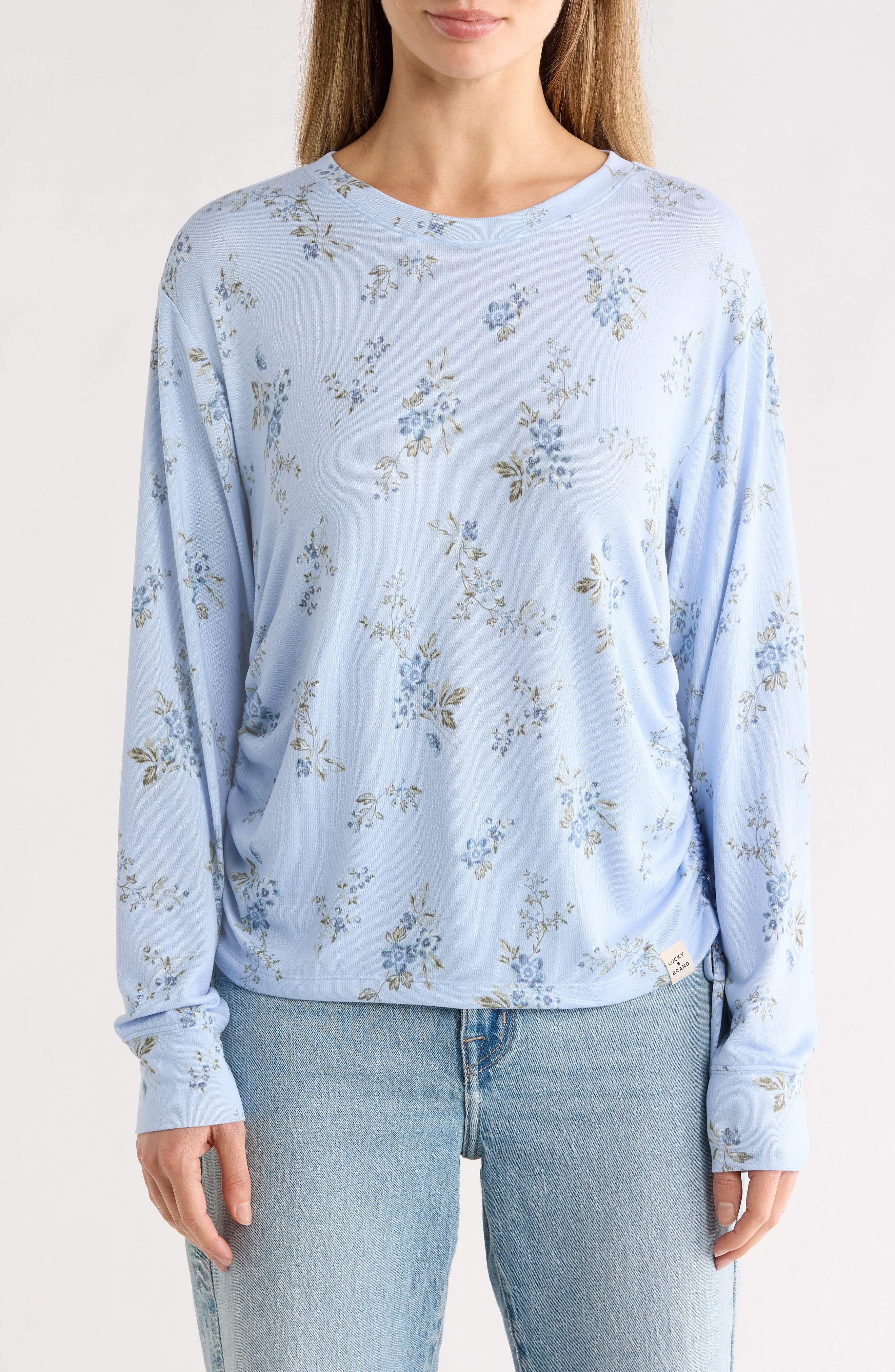 Cozy Ruched Side Long Sleeve Top - image 5