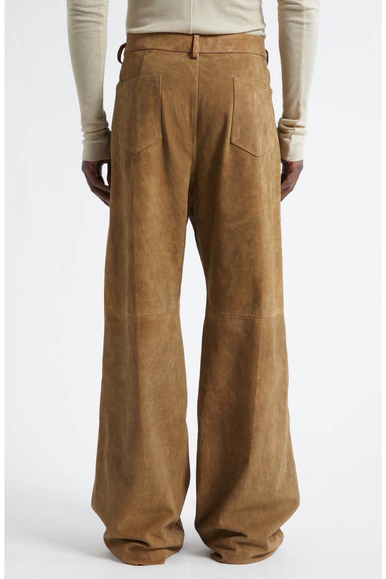 Geth Suede Wide Leg Pants, Alternate, color, SUMI BROWN