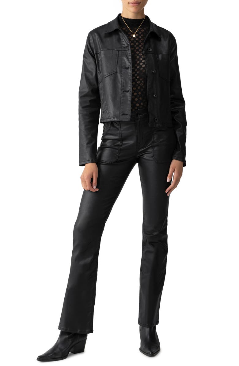 Sanctuary Davidson Coated Denim Trucker Jacket, Alternate, color, 