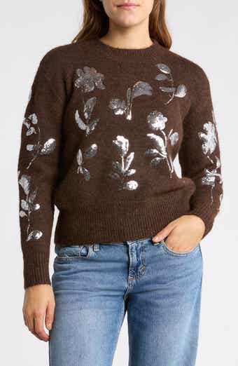 Floral Sequin Sweater