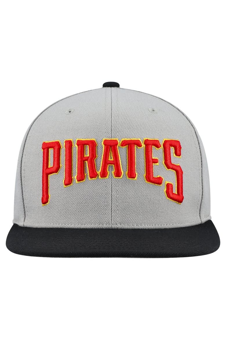 Men's Mitchell & Ness Gray Pittsburgh Pirates Cooperstown Collection Basic Flip Snapback Hat, Alternate, color, Gray