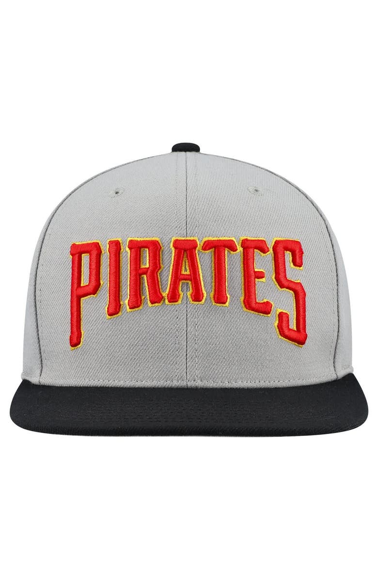 Mitchell & Ness Men's Mitchell & Ness Gray Pittsburgh Pirates Cooperstown Collection Basic Flip Snapback Hat, Alternate, color, Gray