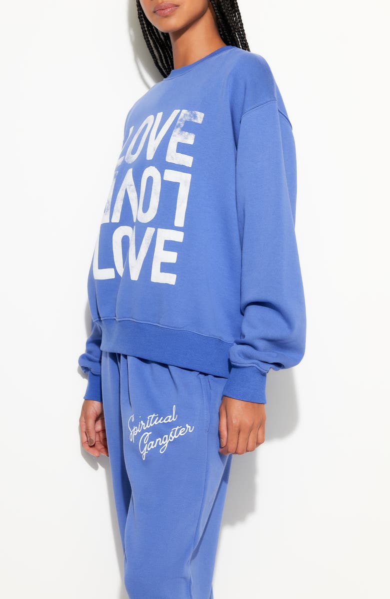 Spiritual Gangster La Brea Love Graphic Sweatshirt, Alternate, color, Periwinkle