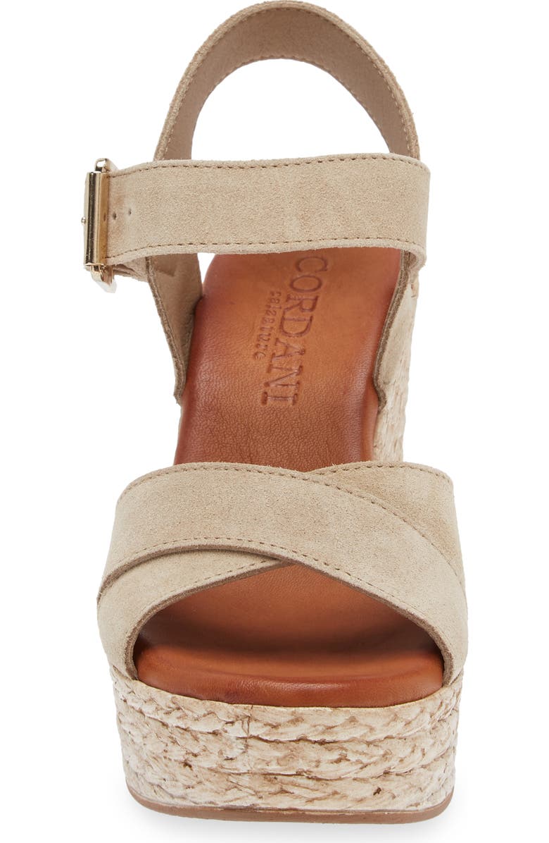 Cordani Brittany Ankle Strap Espadrille Platform Wedge Sandal, Alternate, color,