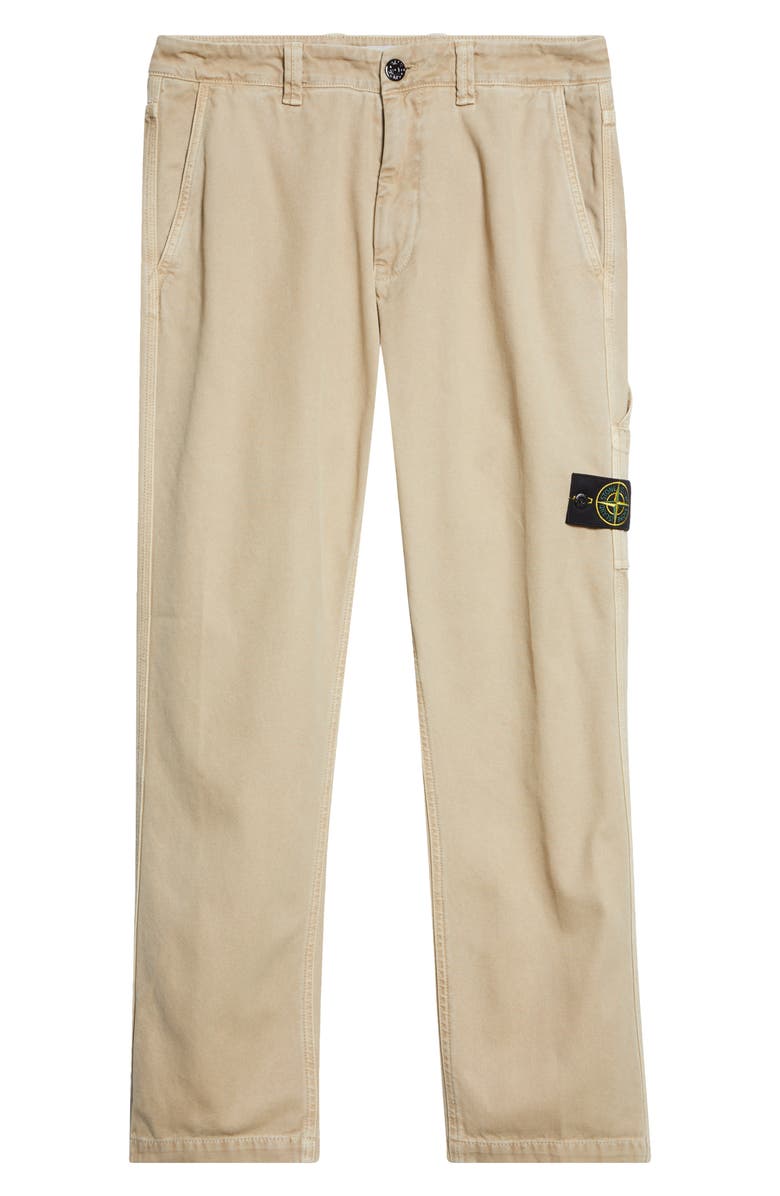 Stone Island Organic Cotton Utility Chinos, Main, color, Desert