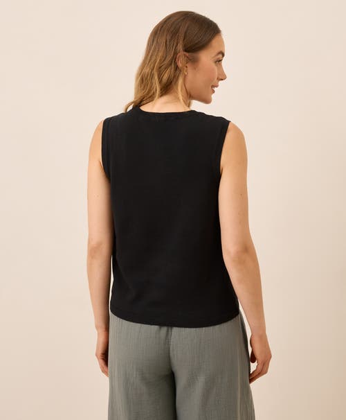 Pact Organic Classic Fine Knit Shell In Black