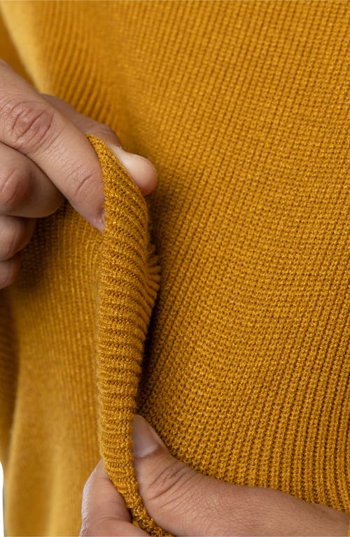 Shop Spring + Mercer Ribbed Turtleneck Sweater In Mustard