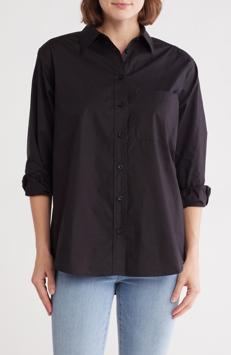 FRAME The Borrowed Pocket Organic Cotton Button-Up Shirt, Main, color,