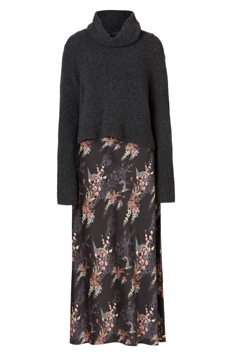 AllSaints Tierny Melisma Floral Slipdress & Sweater, Main, color,