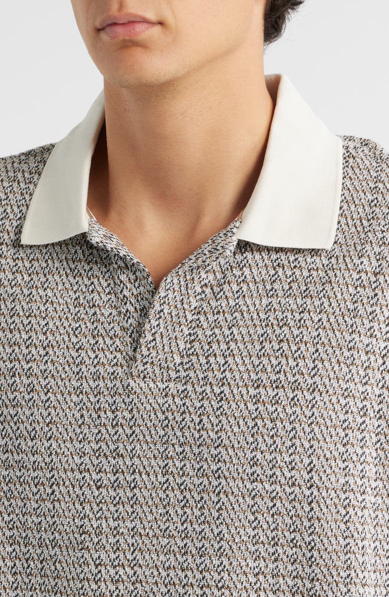 BOSS Sota Long Sleeve Polo Sweater, Alternate, color, Open White