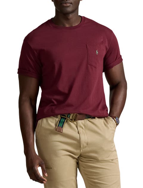 Big & Tall Classic Fit Jersey Crewneck Pocket Tee