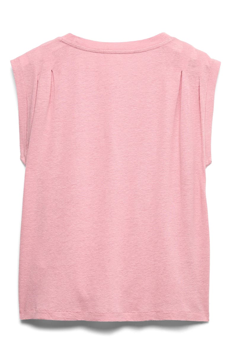 PER UNA BY M&S Pleat Shoulder Muscle Tee, Alternate, color, Rose Pink