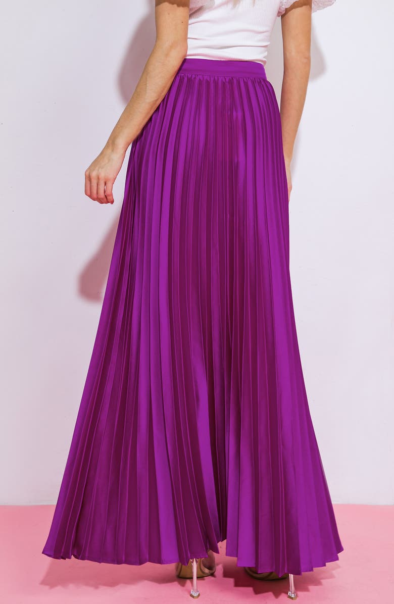 FLYING TOMATO Pleated Maxi Skirt, Alternate, color, 