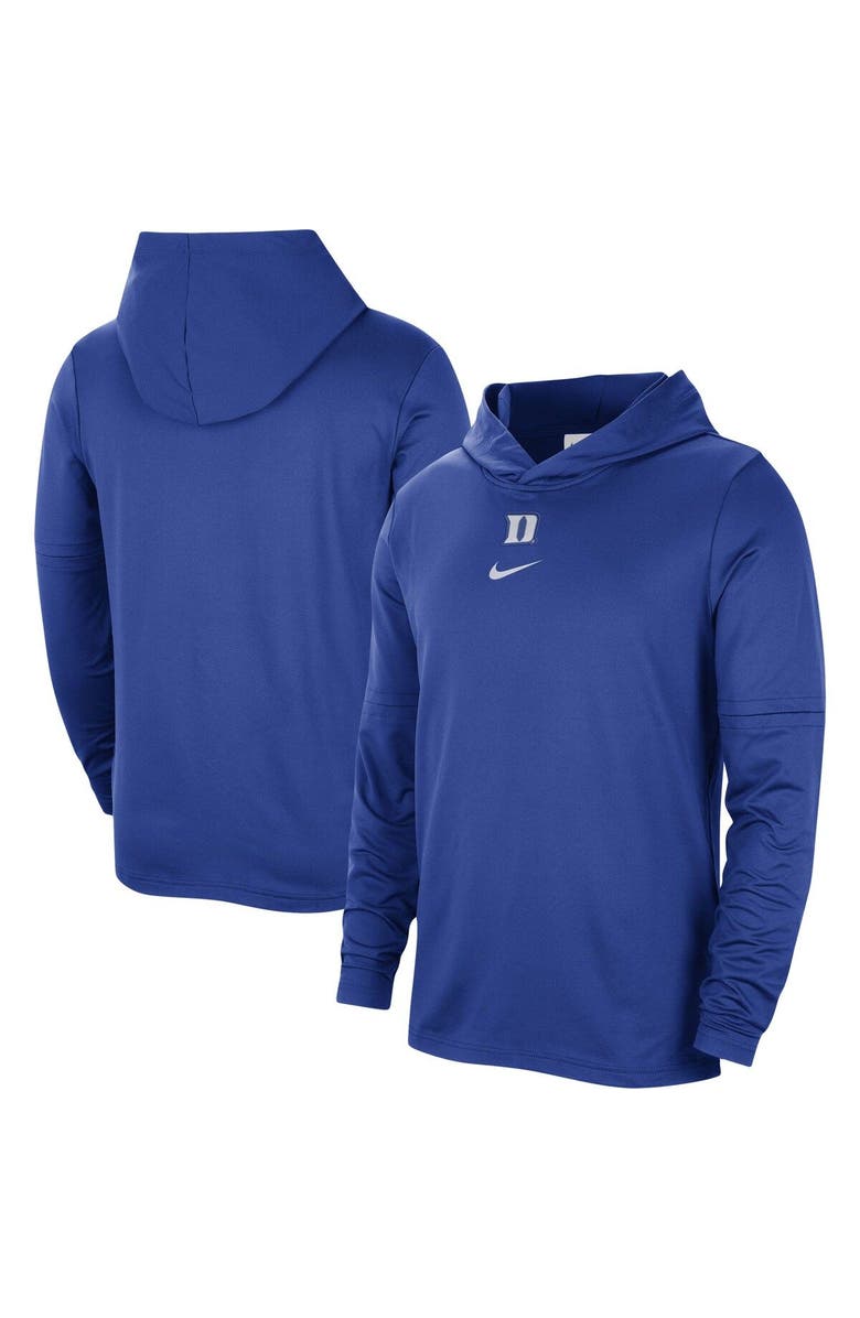 Nike Men's Nike Royal Duke Blue Devils Player Hoodie Long Sleeve Performance Top, Main, color, 