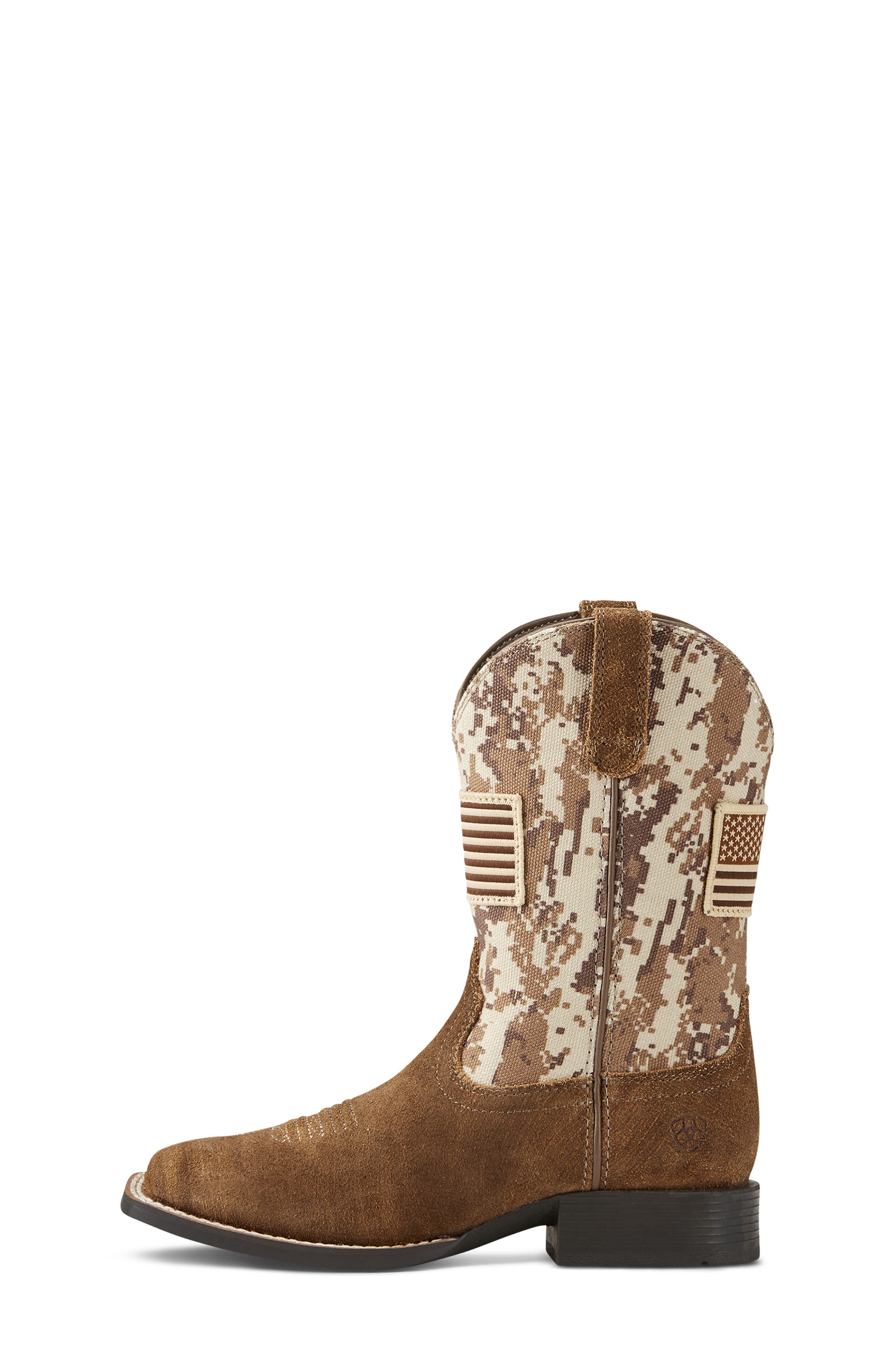 Ariat Kids' Patriot Western Boot, Alternate, color, Brown