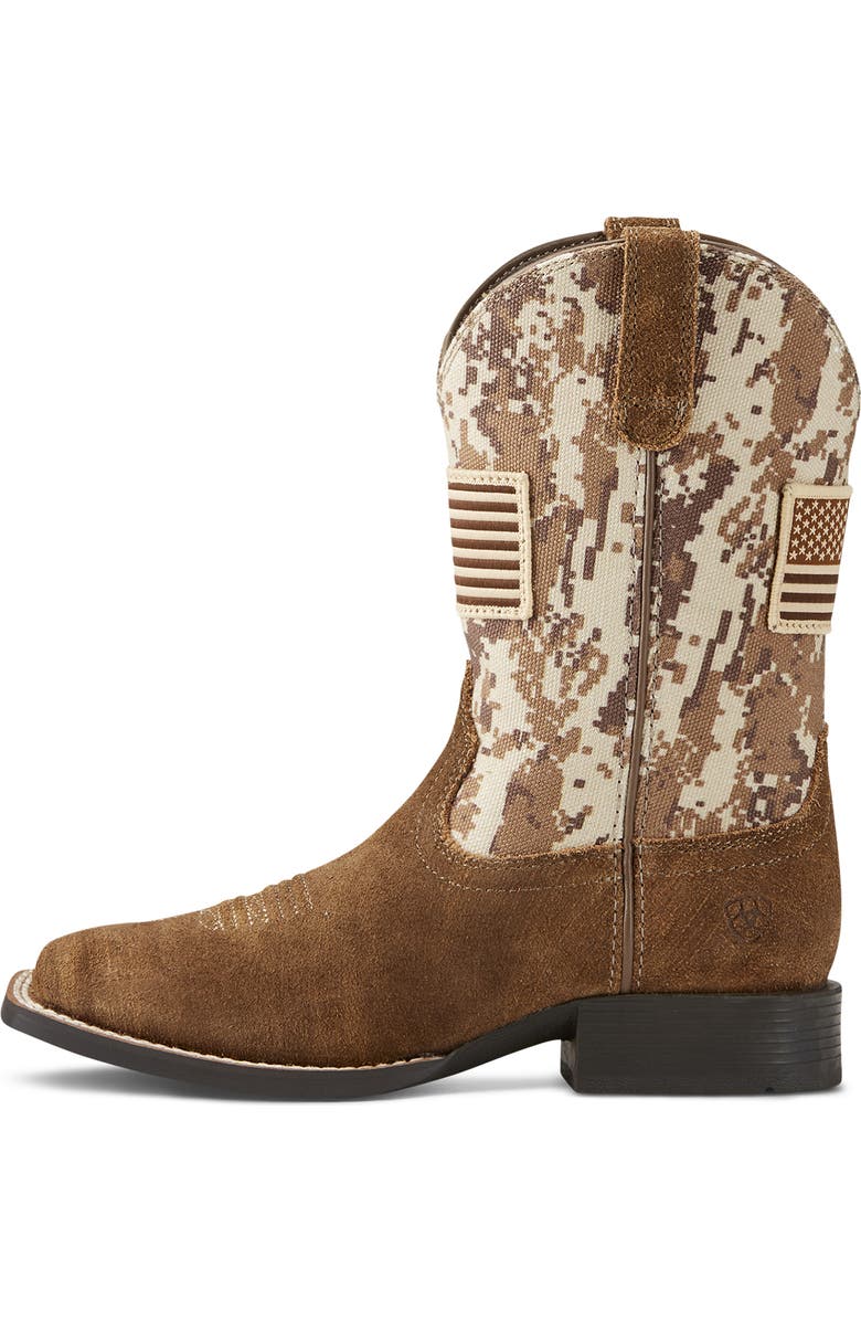 Ariat Kids' Patriot Western Boot, Alternate, color, Brown