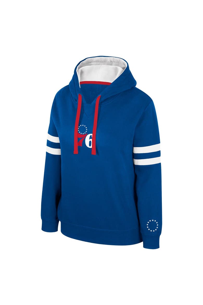 Women's Stadium Essentials Royal Philadelphia 76ers Road Game Pullover Hoodie, Alternate, color, Royal