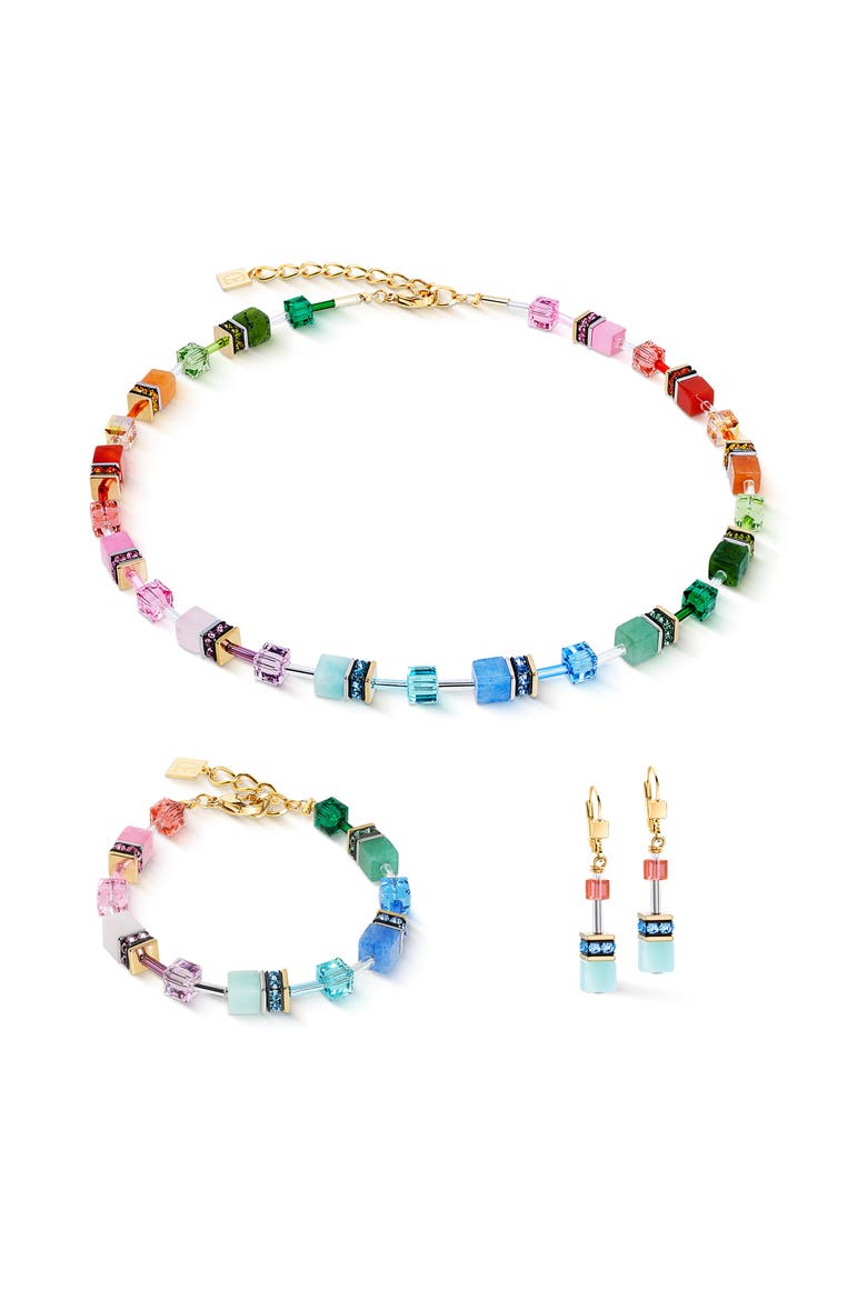Geocube Iconic Precious Earring, Alternate, color, Rainbow