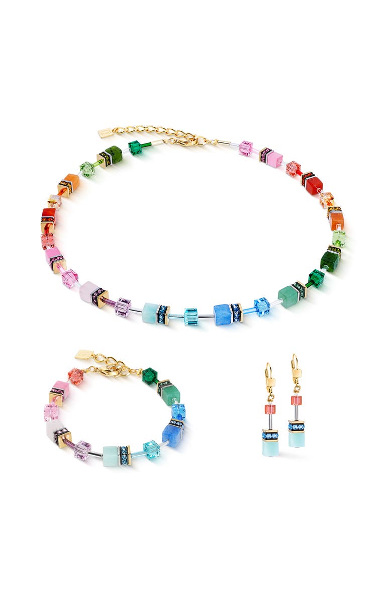 COEUR DE LION Geocube Iconic Precious Earring, Alternate, color, Rainbow