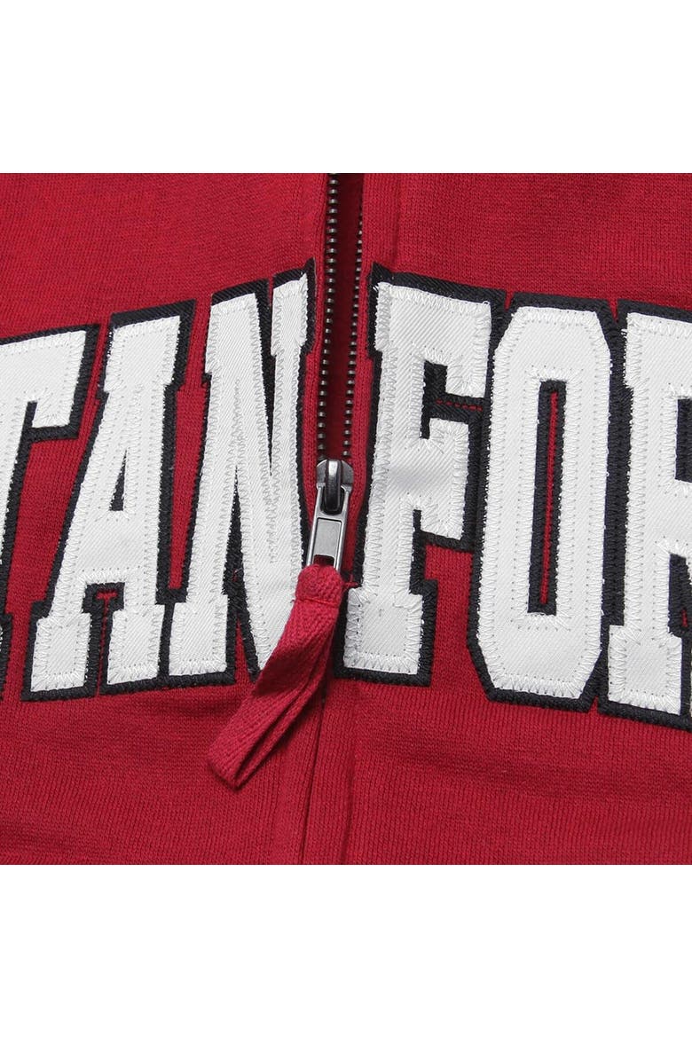 Women's Stadium Athletic Cardinal Stanford Cardinal Arched Name Full-Zip Hoodie, Alternate, color, Cardinal