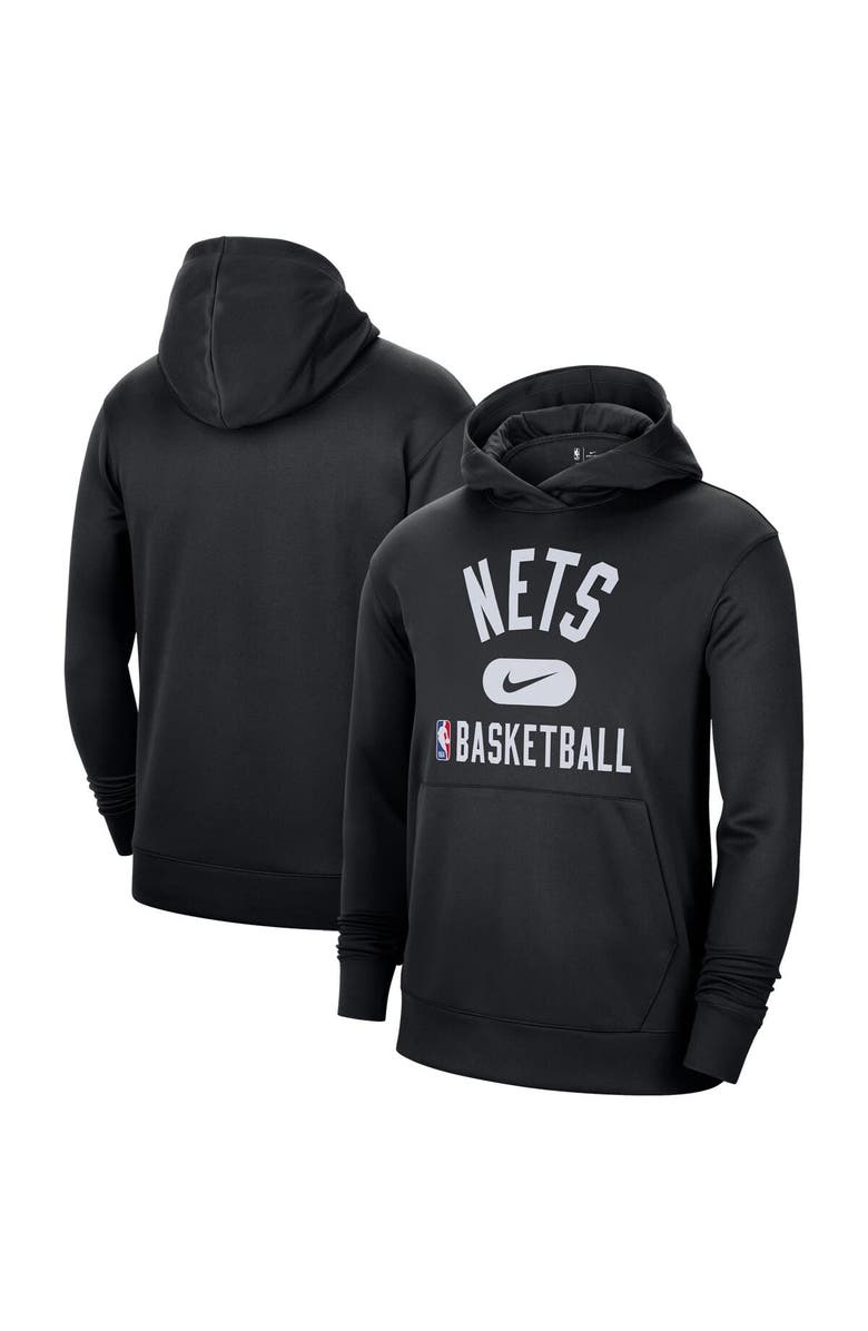 Nike Men's Nike Black Brooklyn Nets 2021-2022 Spotlight On Court Performance Practice Pullover Hoodie, Main, color, Black