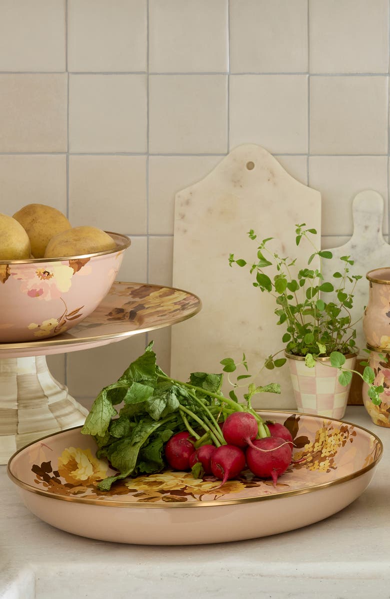 MACKENZIE CHILDS Wild Rose Mauve Abundant Bowl, Alternate, color, Mauve