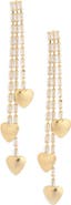 EYE CANDY LOS ANGELES Trinity Cubic Zirconia Heart Drop Earrings