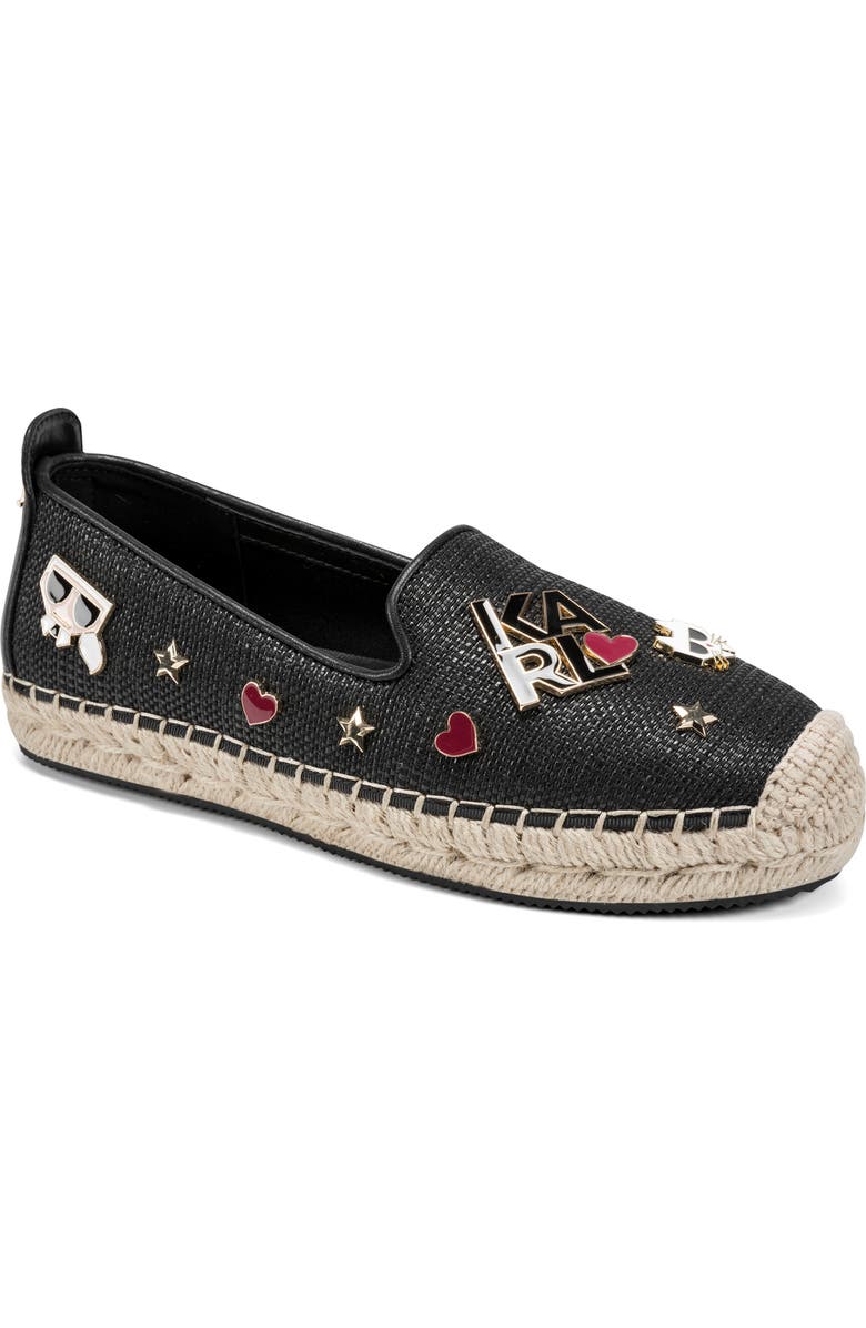 KARL LAGERFELD PARIS Malvie Espadrille Flat, Main, color, Black