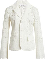FRAME The Paisley Cotton Eyelet Blazer