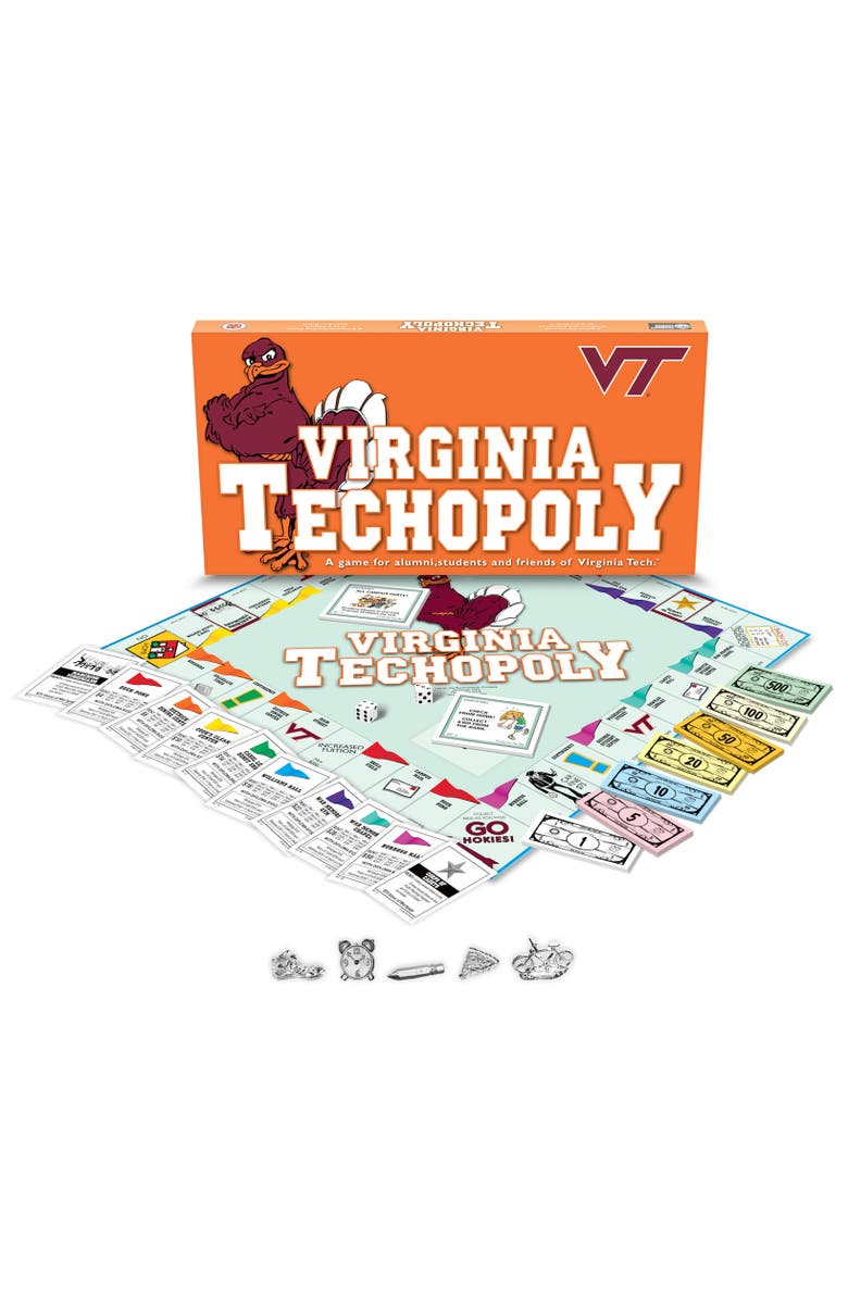Late for the Sky Virginia Tech TechOpoloy Monopoly Board Game, Main, color, Multicolored