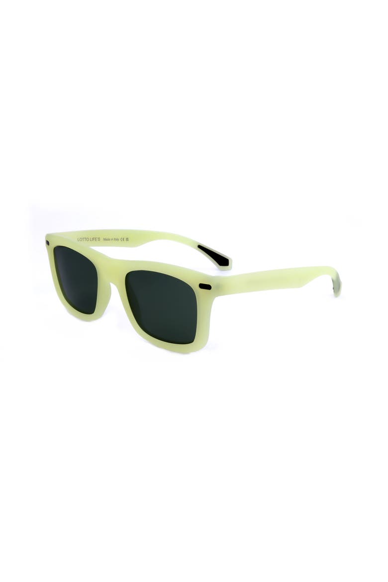 Rectangular Sunglasses, Alternate, color, Green Transparent