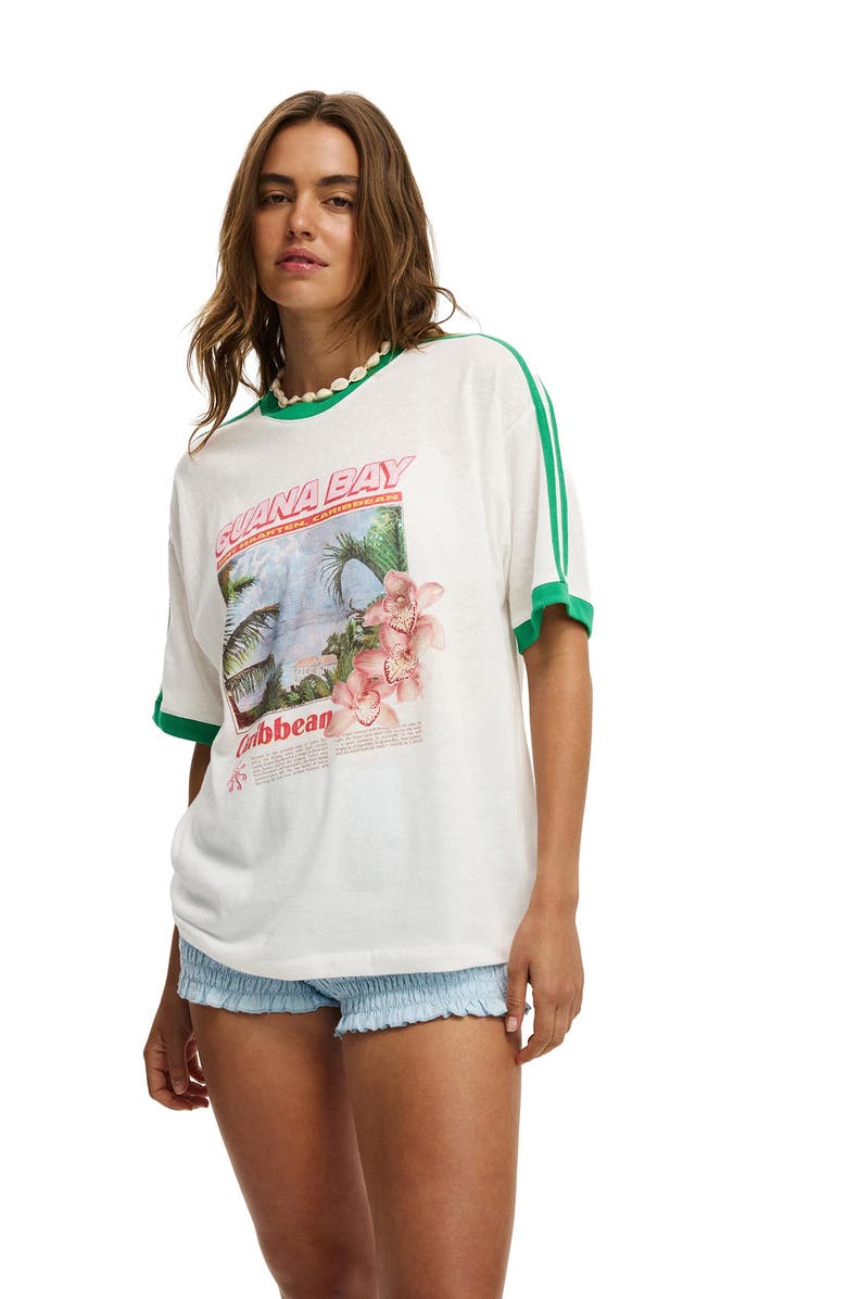 Cotton On Women's The Vacay Tee, Main, color, Guana Bay Vintage White