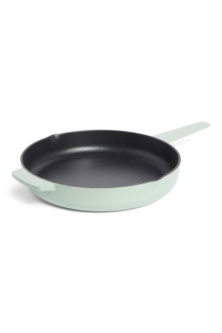 Enameled Cast Iron 12-Inch Open Skillet, Main, color, PISTACHIO