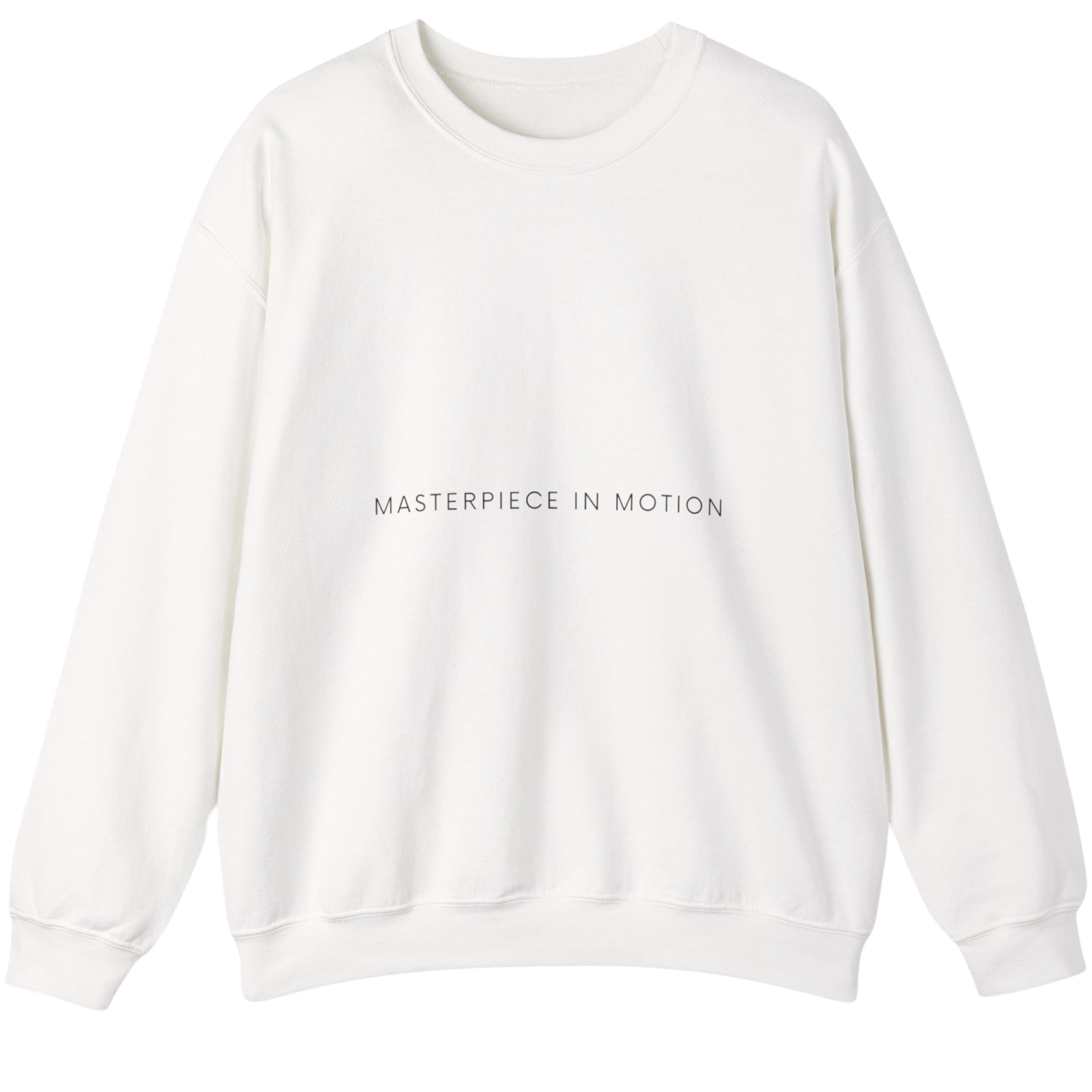 AKALIA Ria Heavy Cotton Crewneck Sweatshirt in White 
