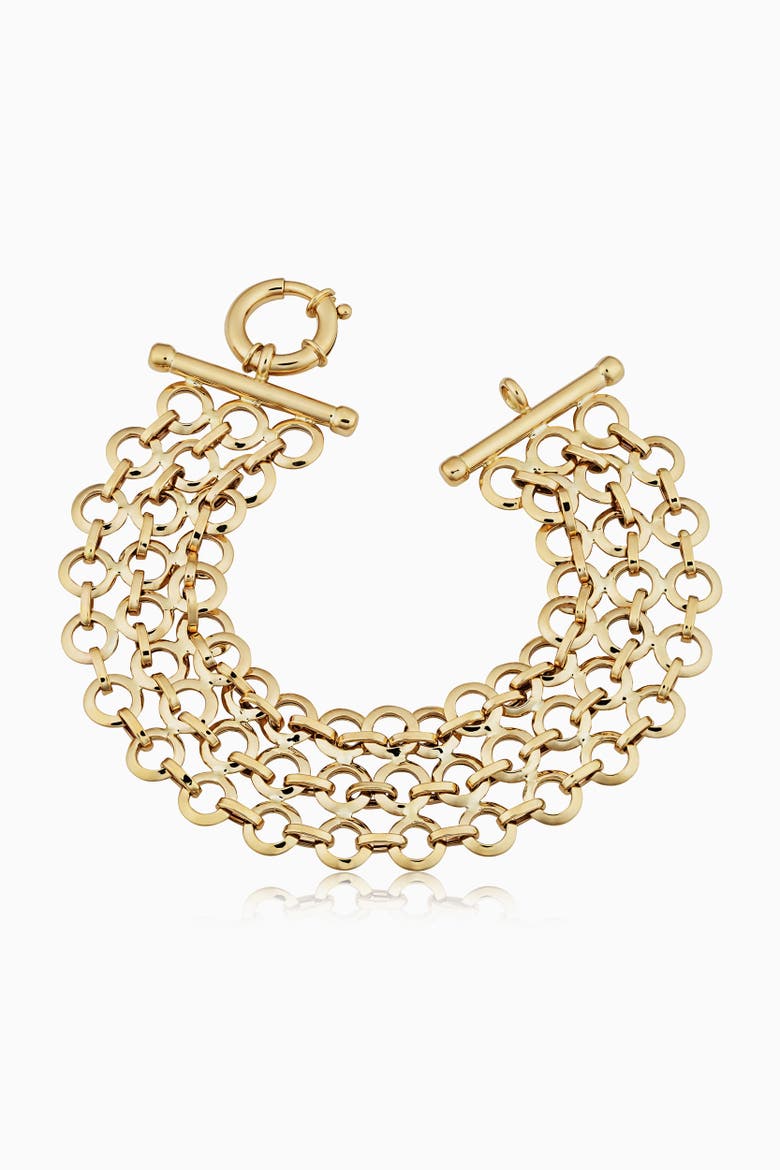 14K Yellow Gold Disco Bracelet, Main, color, Yellow Gold