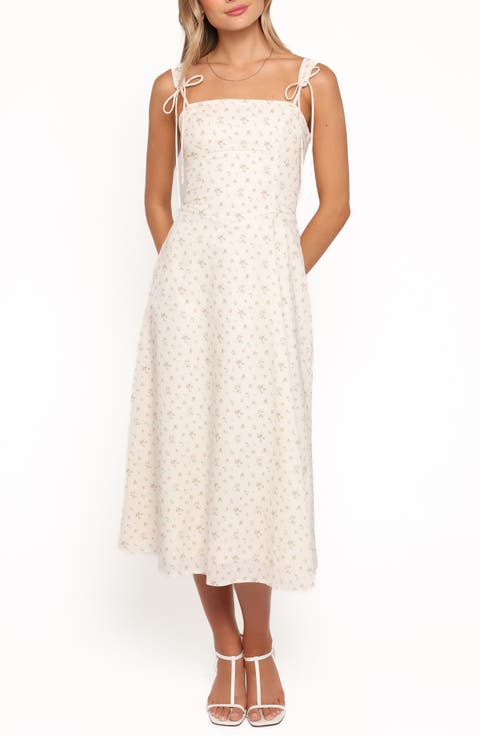 Clarissa Floral Fit & Flare Midi Dress